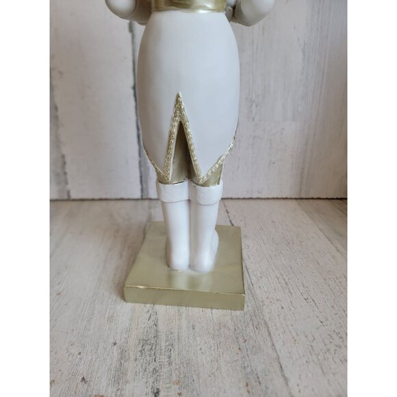 Transpac nutcracker light up tree white gold Xmas home decor figure - Picture 9 of 11